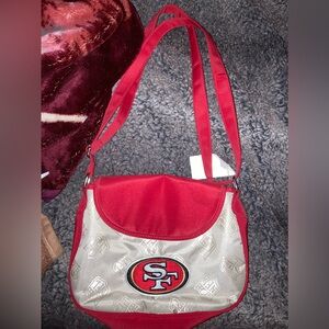 San Francisco 49ers Red and Beige Crossbody Bag